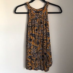 Gold and Black Floral Tank